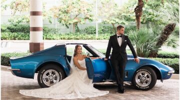 Something Blue 68 Corvette Car Rental | West Palm Beach, FL | Married in Palm Beach | www.marriedinpalmbeach.com | Kristina Karina Photography