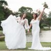 Two brides celebrating together at their Palm Beach wedding