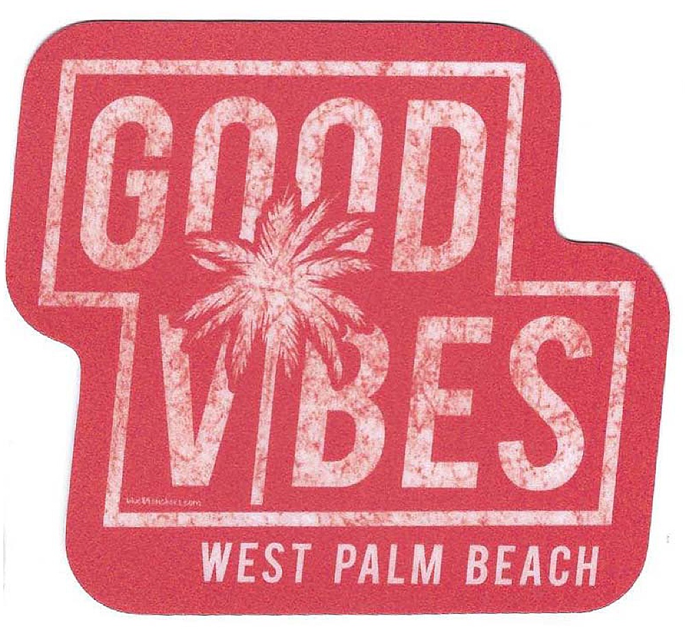 Good Vibes Sticker | Perfect Palm Beach Themed Gifts | West Palm Beach Gift Ideas | Palm Beach, FL | Married in Palm Beach | www.marriedinpalmbeach.com | Gypsy Life Surf Shop