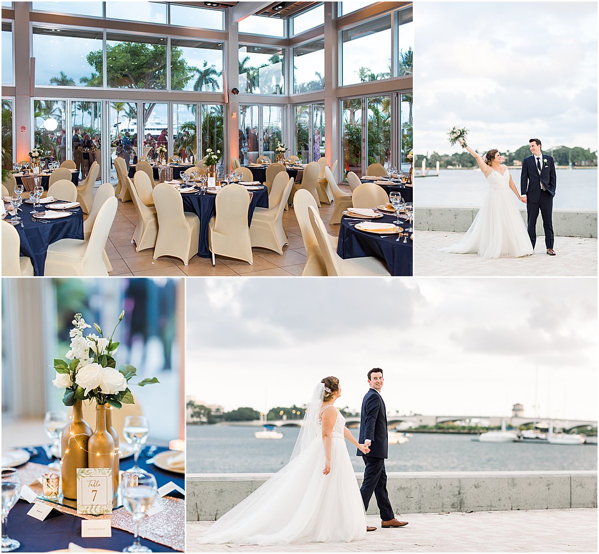 Elegant Blue and White Wedding at West Palm Beach Lake Pavilion | Married in Palm Beach | www.marriedinpalmbeach.com | Blink & Co Photography