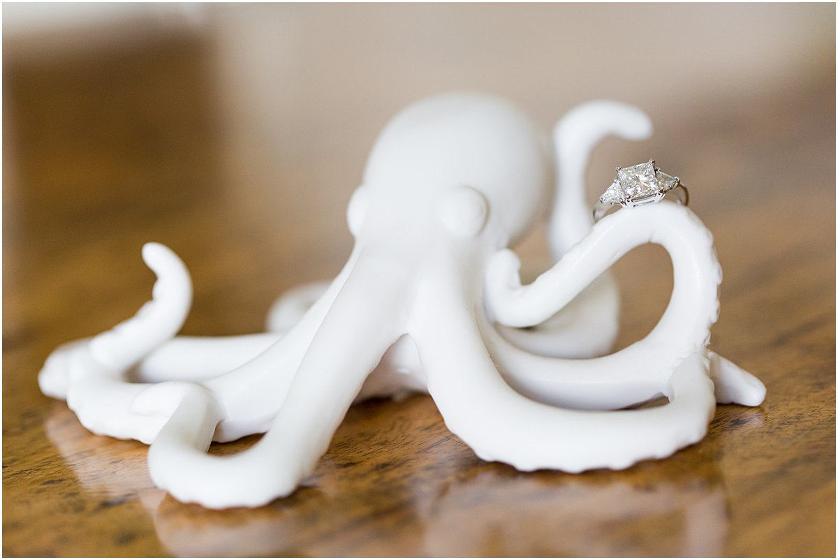 Octopus Ring Dish at Ocean Theme Wedding | Married in Palm Beach | www.marriedinpalmbeach.com | Kristin Seitz Photography