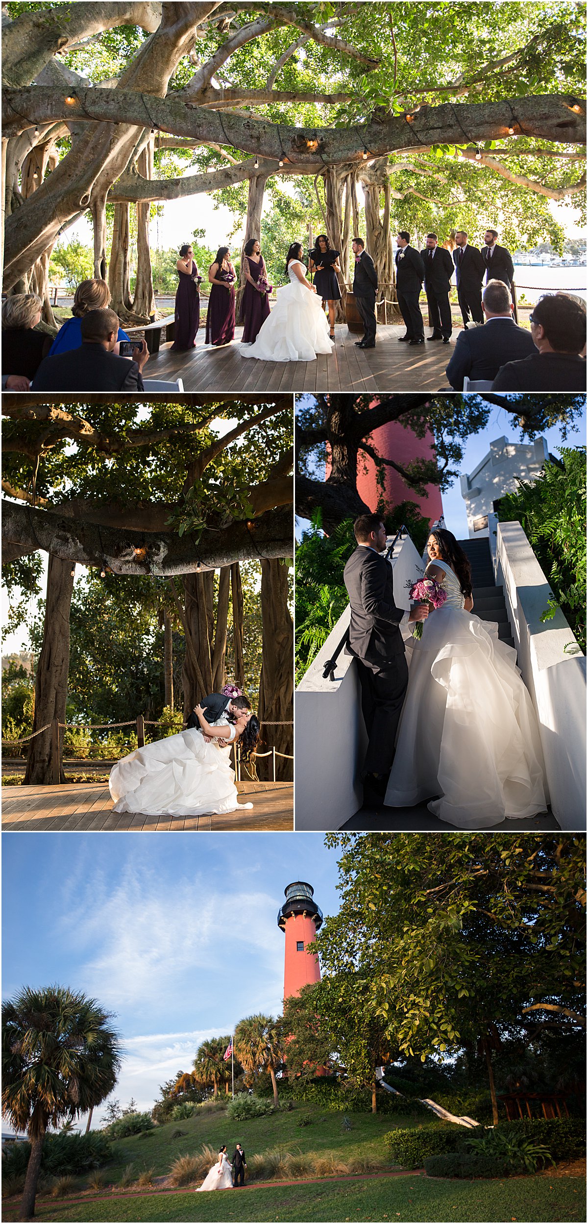 Elegant Purple and White Wedding Ceremony | Jupiter Inlet Lighthouse | Jupiter Florida | Married in Palm Beach | www.marriedinpalmbeach.com | Jodi Fjelde Photography