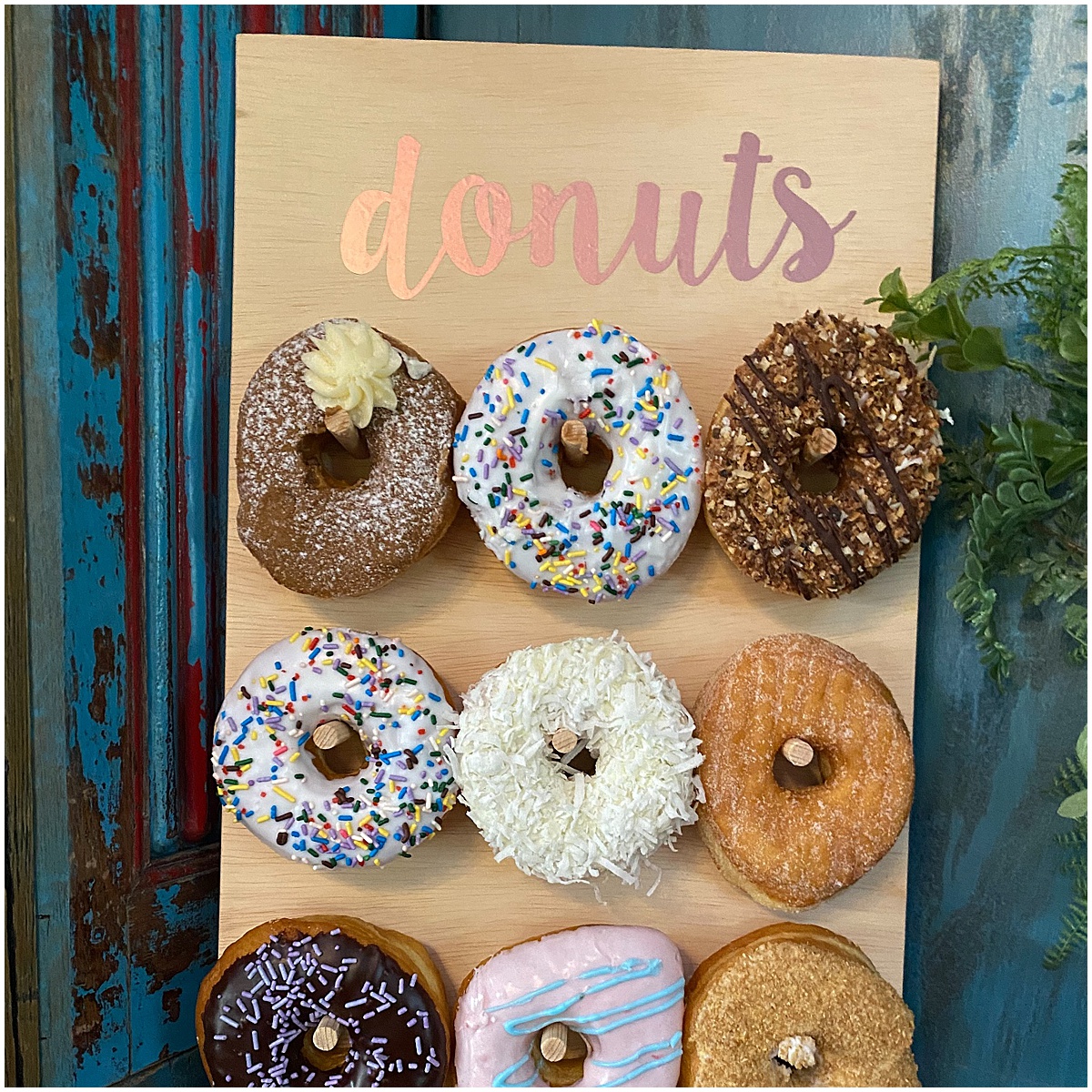 Assorted Jupiter Donuts displayed at a Palm Beach wedding
