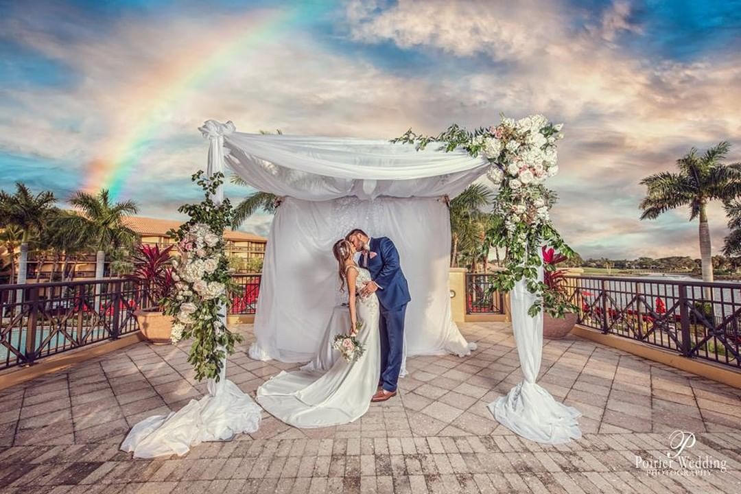 Rainbow Wedding Ceremony | PGA National, Palm Beach Gardens, FL | Married in Palm Beach | www.marriedinpalmbeach.com | Poirier Wedding Photography