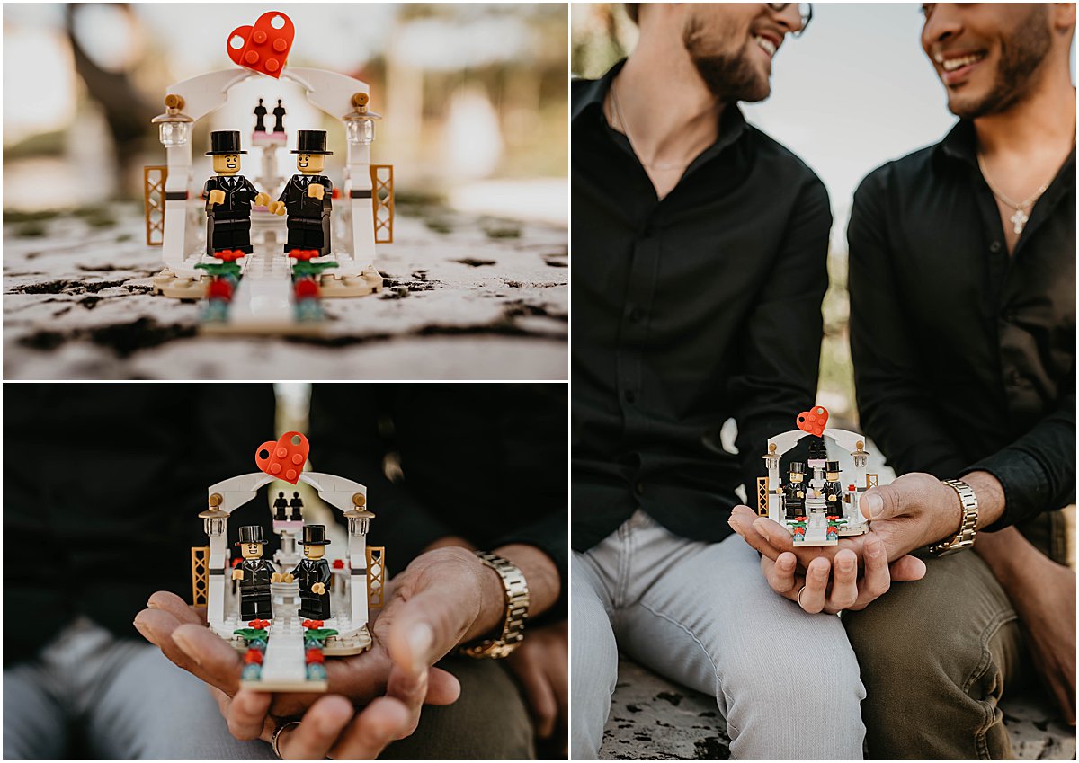 Lego Wedding Set for a Fun and Intimate Elopement | Society of the Four Arts | Palm Beach, FL | Married in Palm Beach | www.marriedinpalmbeach.com | Krystal Capone Photography