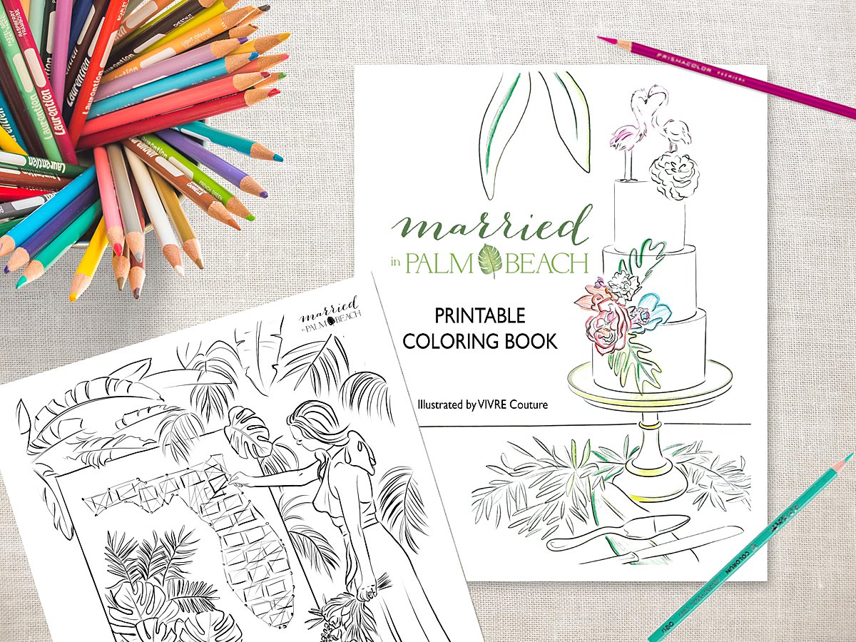 Wedding Coloring Book | Palm Beach, FL | Married in Palm Beach | VIVRE Couture