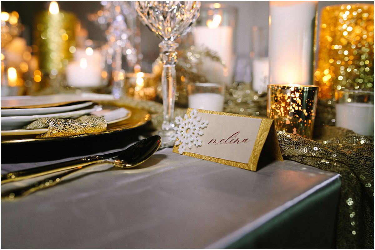 Christmas Wedding Ideas | Snowflake Escort Cards | Palm Beach, FL | Married in Palm Beach | www.marriedinpalmbeach.com | Captured Beauty Photography