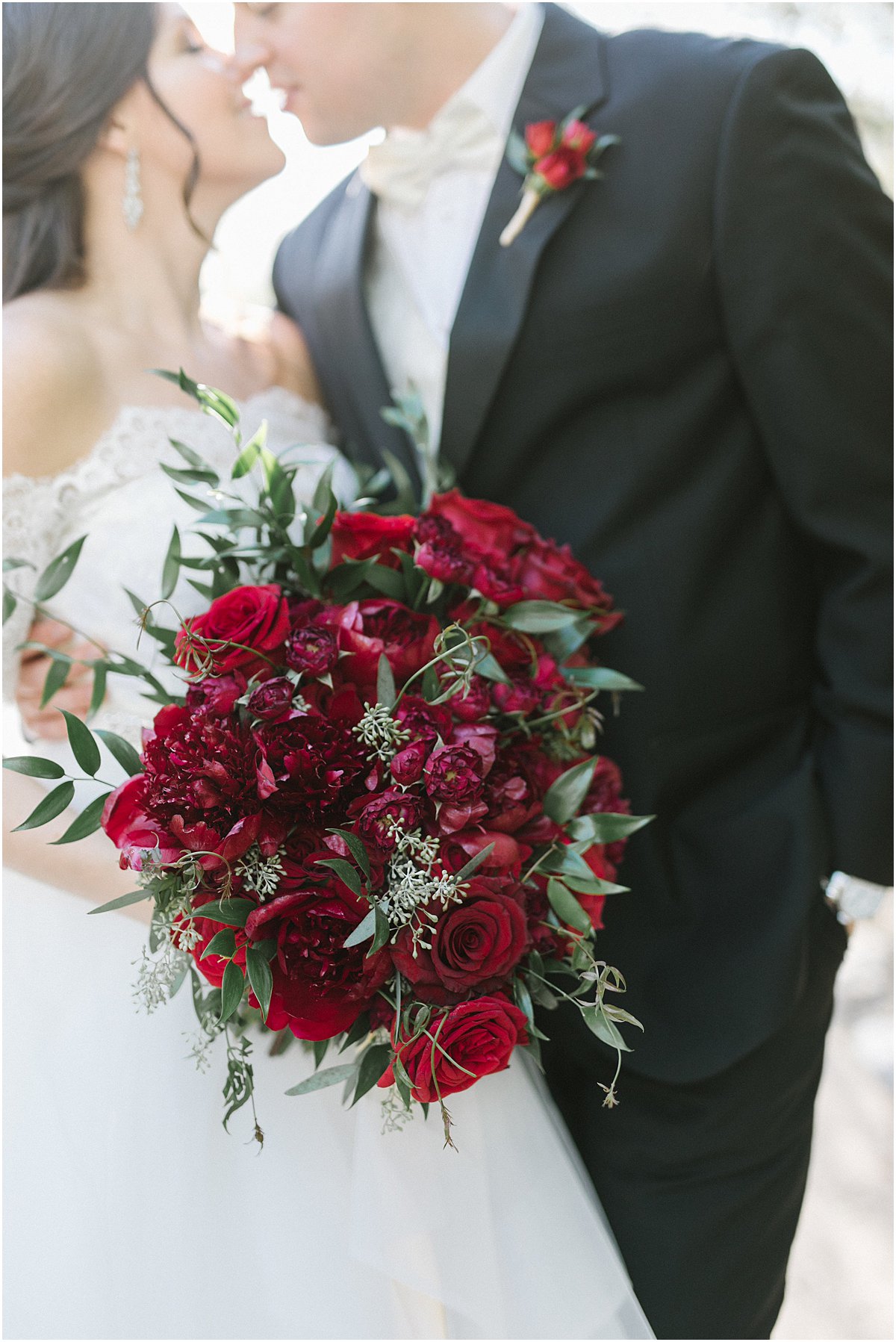 Christmas Wedding Ideas | Red Rose Bridal Bouquet | Palm Beach, FL | Married in Palm Beach | www.marriedinpalmbeach.com | Katina Patriquin Photography | Rackel Gehlsen Weddings and Events