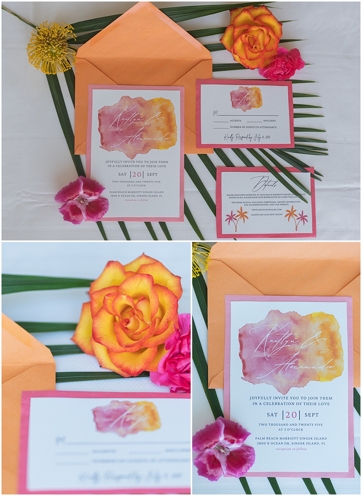 90s Inspired Wedding Details | Marriott Singer Island | West Palm Beach, FL | Married in Palm Beach | www.marriedinpalmbeach.com | Organic Moments Photography